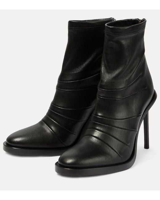 Ann Demeulemeester Black Carol Leather Ankle Boots