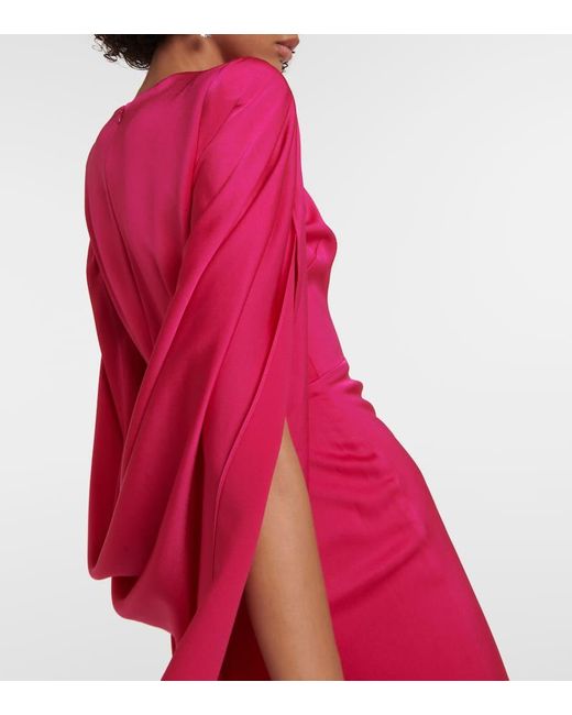 Vestido de fiesta de crepe de saten Alex Perry de color Pink