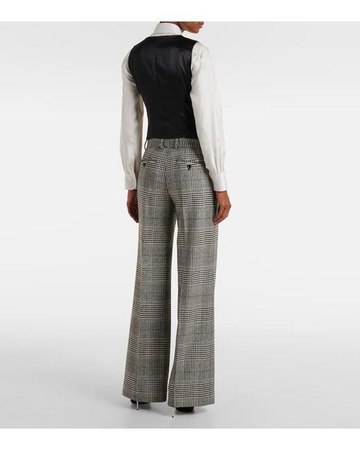 Dolce & Gabbana Gray Striped Wool Single Breasted Vest main image 0