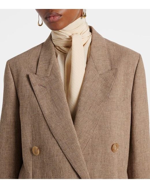 Loro Piana Brown Linen Blazer