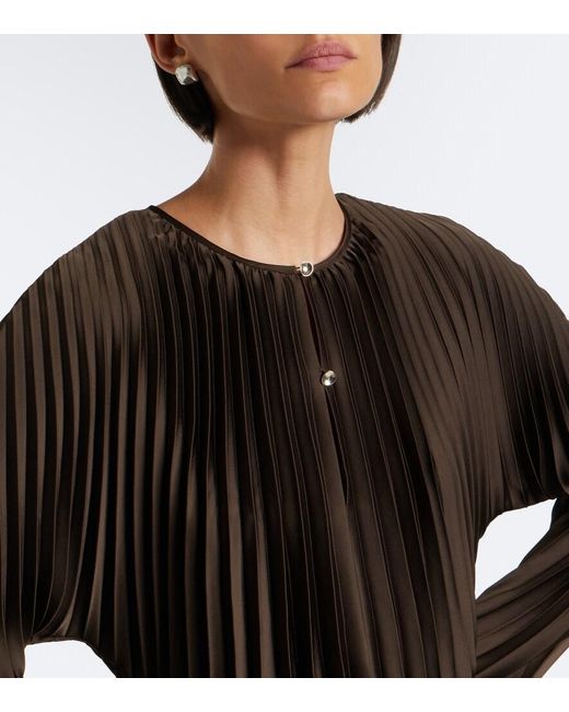 Vince Black Pleated Midi Dress