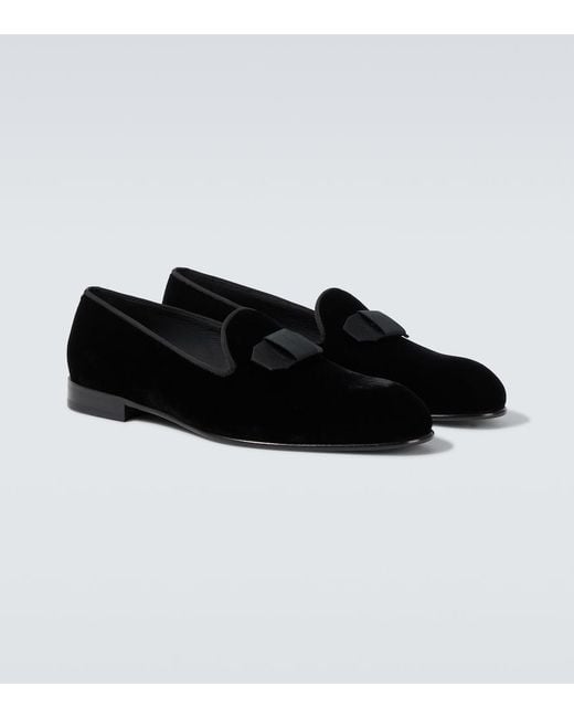 Brioni Loafers Aus Samt in Black für Herren