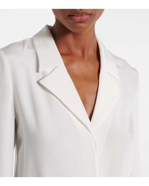 Roland Mouret White Silk Bodysuit