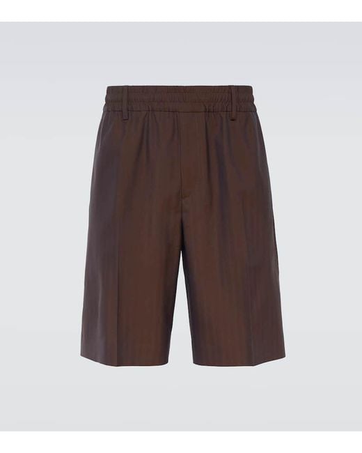 Shorts de lana virgen Burberry de hombre de color Brown