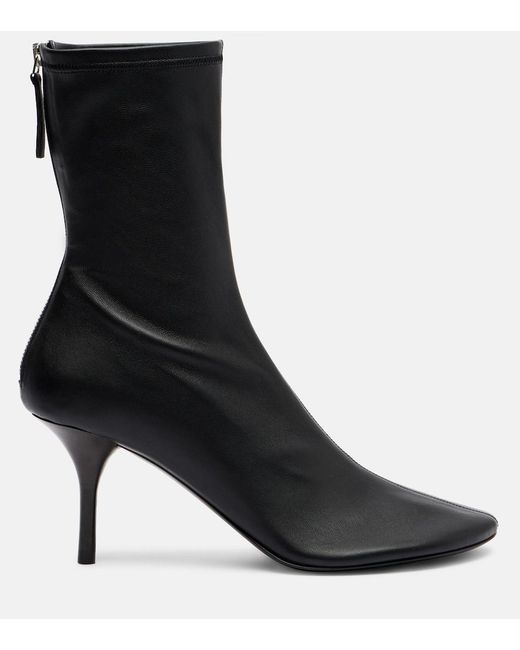 Acne Black 75 Leather Ankle Boots