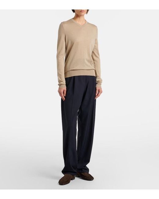 The Row Brown Soft Ruched Suede Loafers