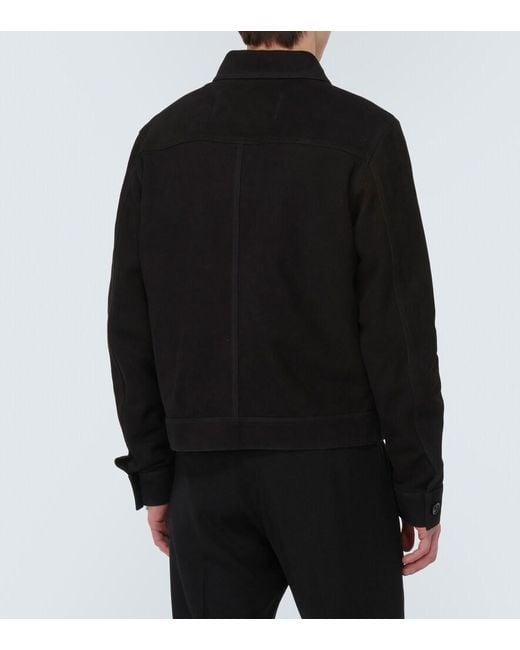 AMI Black Suede Overshirt for men