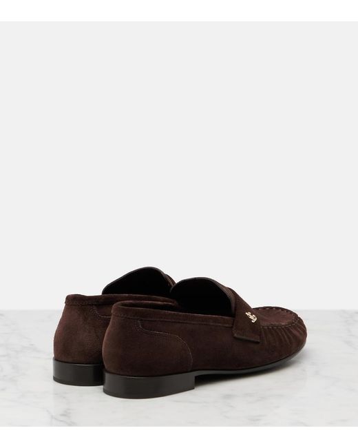 Jimmy Choo Brown Ellis Suede Loafers