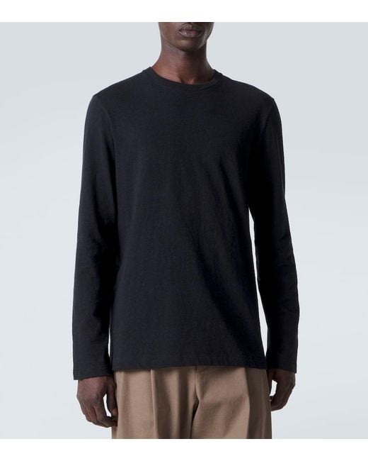 The Row Blue Leon Cotton Jersey T-Shirt for men