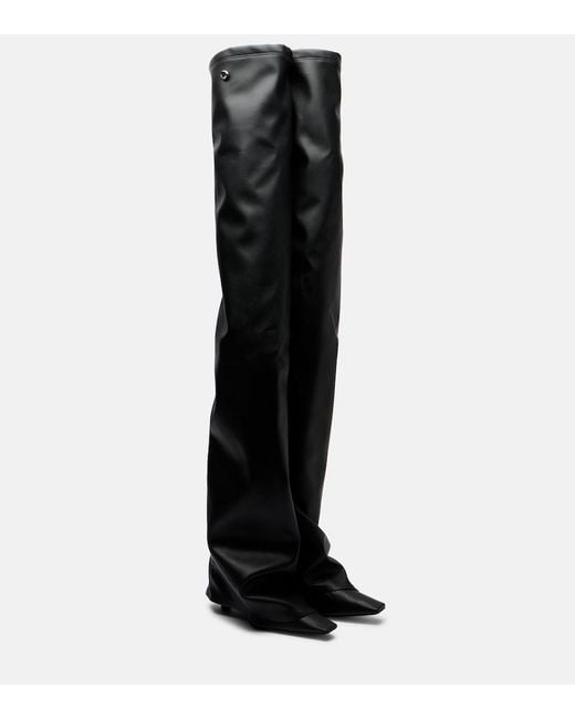 The Attico Black Robin Otk 95 Over-The-Knee Boots