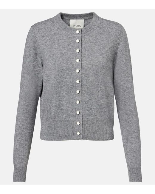 Cardigan Idesia De Lana Y Cachemir Isabel Marant de color Gray