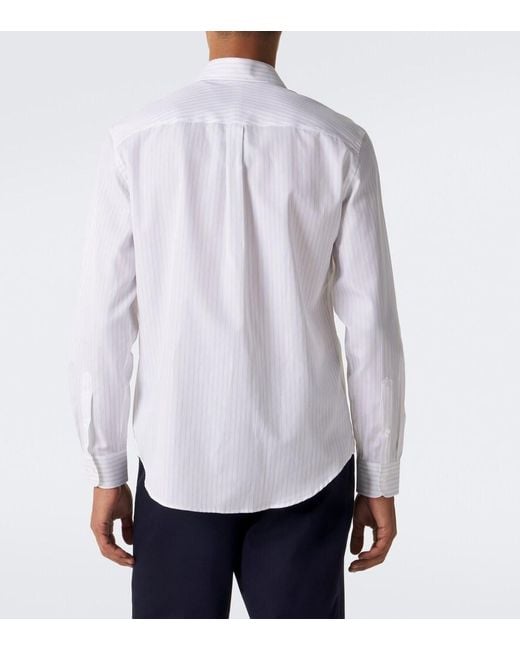 Dunhill White Striped Cotton Shirt for men