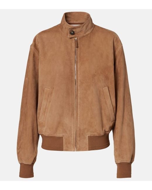 Tod's Brown Suede Bomber Jacket