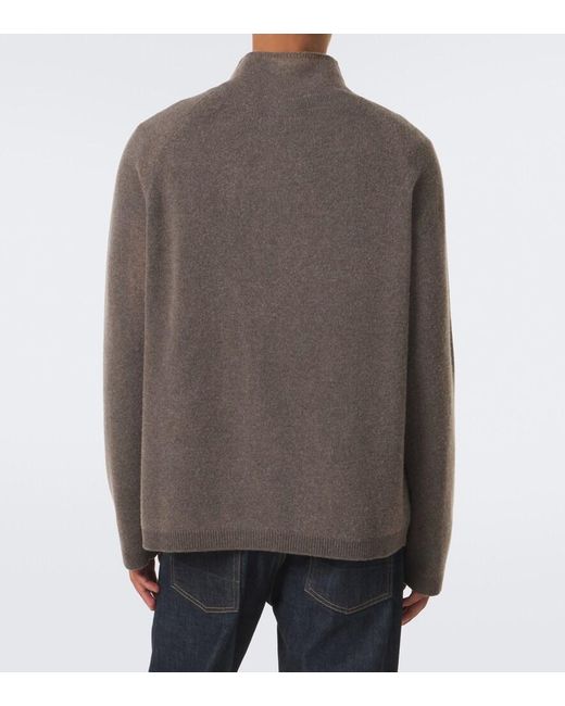 Our Legacy Brown Line Wool Zip-Up Cardigan for men