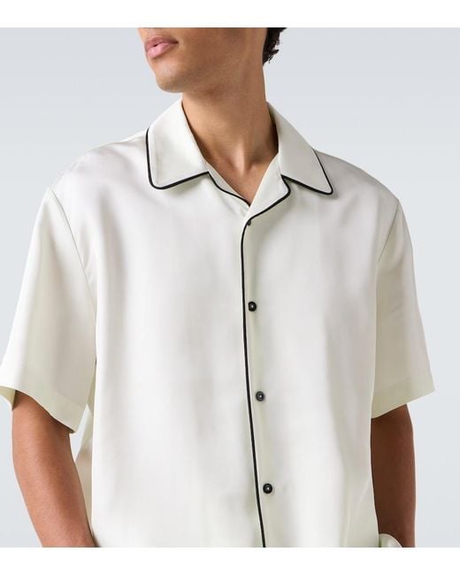 Jil Sander White Oversized Bowling Shirt for men