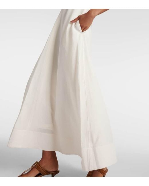 Totême  White A-Line Maxi Dress