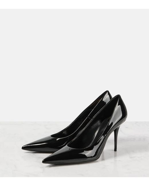 Salones Norma De Charol Saint Laurent de color Black