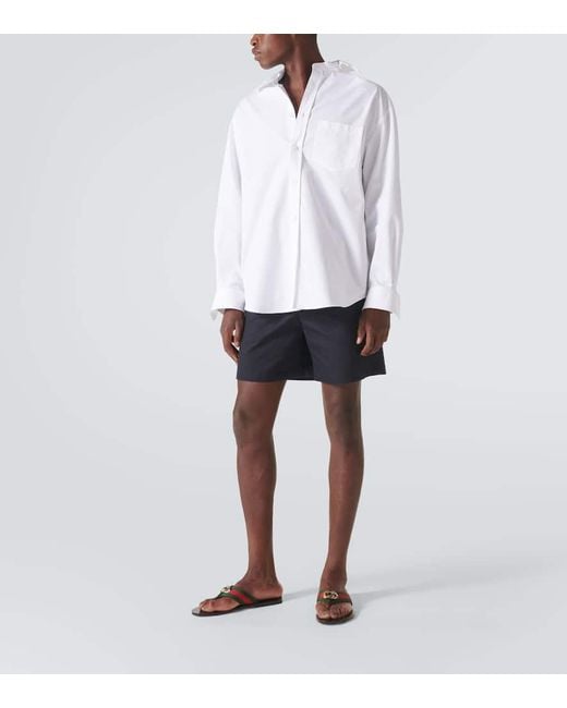 Gucci Black Kika Web-Stripe Woven Flip-Flops for men