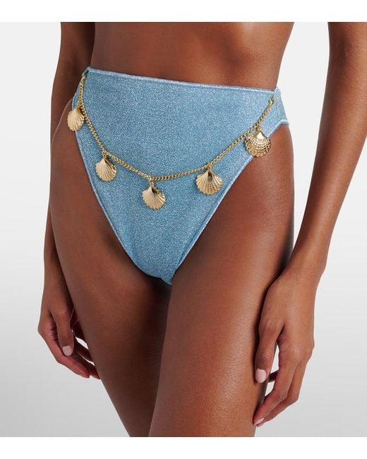 Oseree Blue Lumiere Embellished Bikini