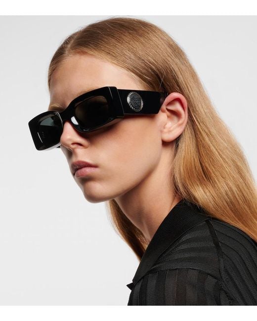 Versace Blue Rectangular Sunglasses