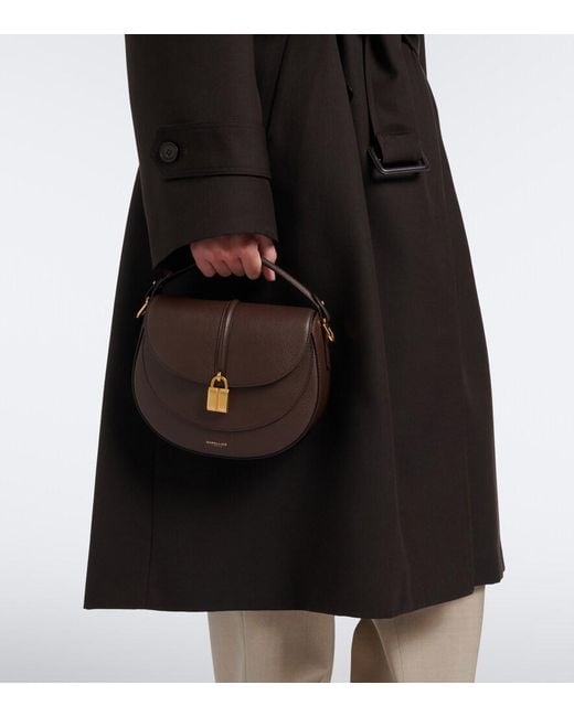 DeMellier London Black Siena Saddle Small Leather Crossbody Bag