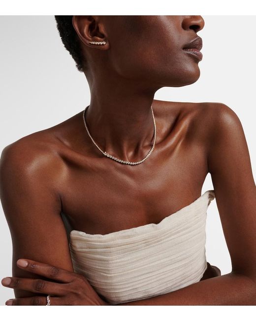 Sophie Bille Brahe Metallic Collier De Tennis Classique 18Kt Necklace With Diamonds