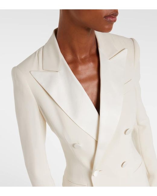 Ralph Lauren White Robe Kristian Aus Seiden-Cady