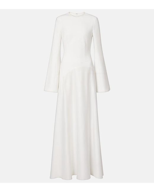 Solace London White Storm Satin Gown