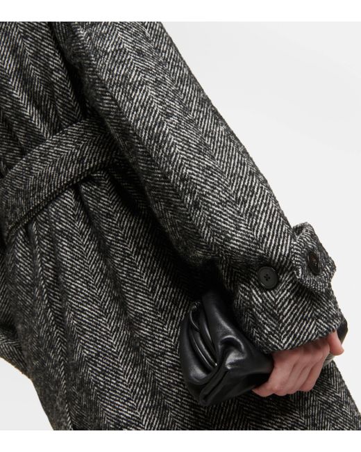 Dries Van Noten Gray Ronas Wool-blend Trench Coat