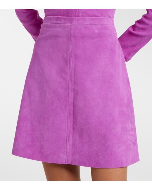 Stouls Pink Mila Suede Miniskirt