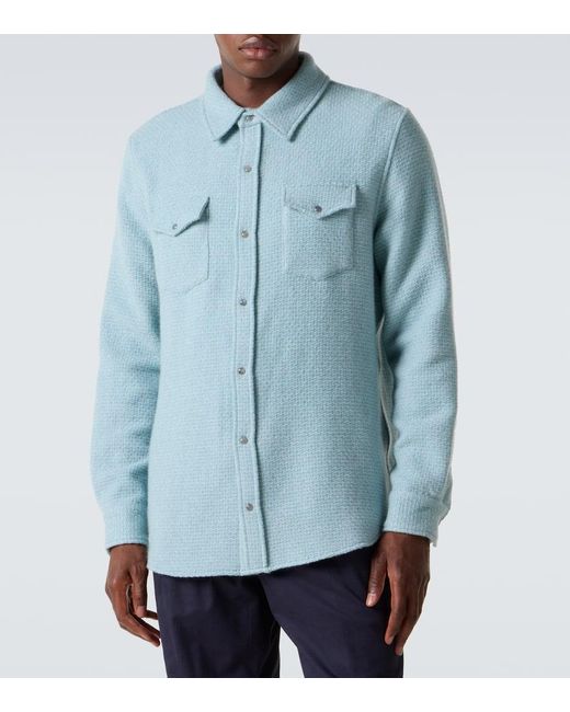 Camicia Labradorite di God's True Cashmere in Blue da Uomo