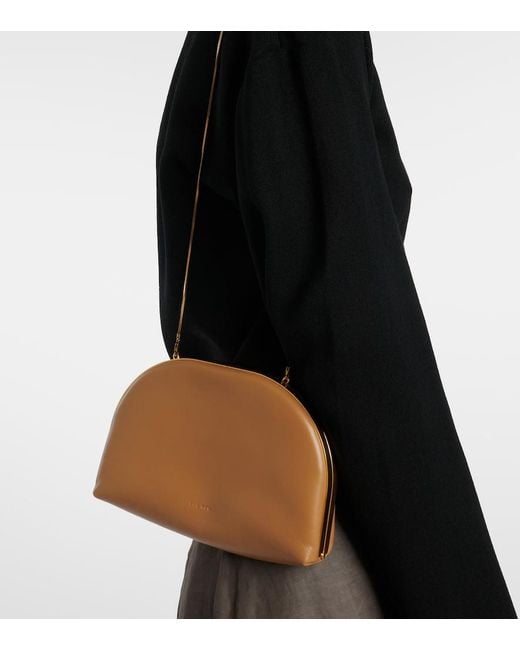 The Row Brown Sylvia Leather Clutch