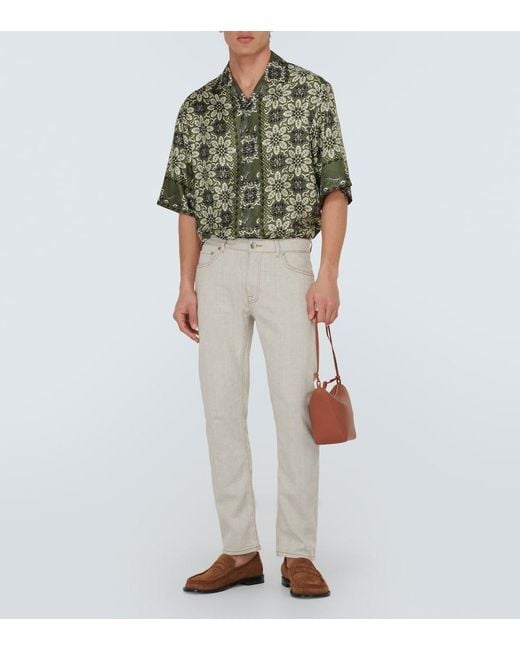 Etro Gray Straight Jeans for men