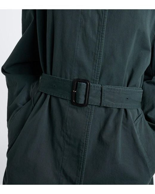 The Row Black Catania Washed Cotton Car Coat