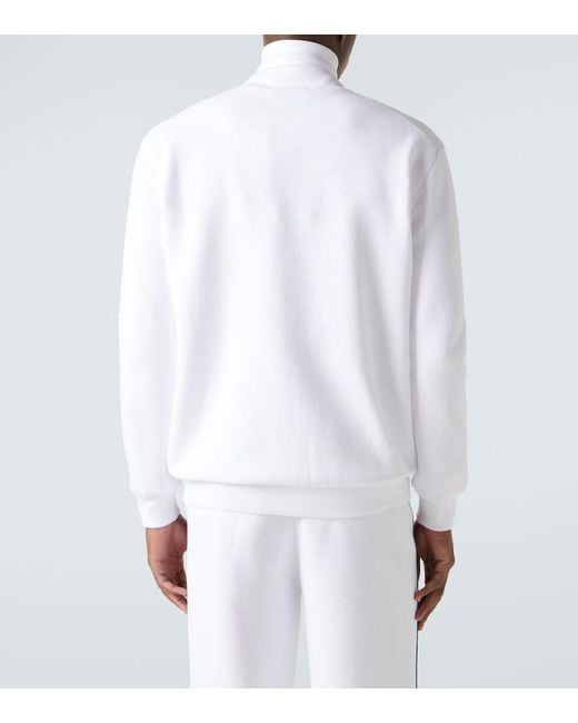 Veste Web Stripe En Coton Melange Gucci pour homme en coloris White
