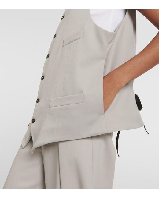 MM6 by Maison Margiela Gray Jackets And Vests