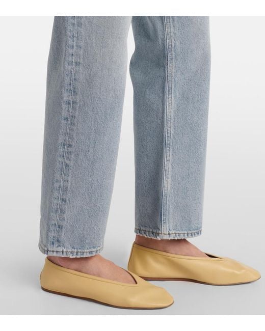 Agolde Blue 90S Pinch Waist Straight Jeans