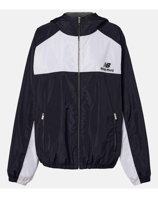 X New Balance Chaqueta Deportiva De Popelin Miu Miu de color Blue