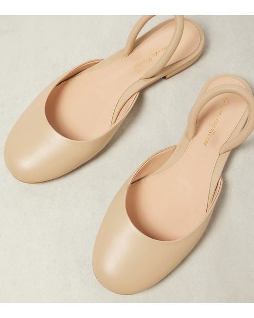 Gianvito Rossi Natural Leather Ballet Flats