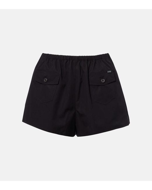 Prada Black Cotton Shorts