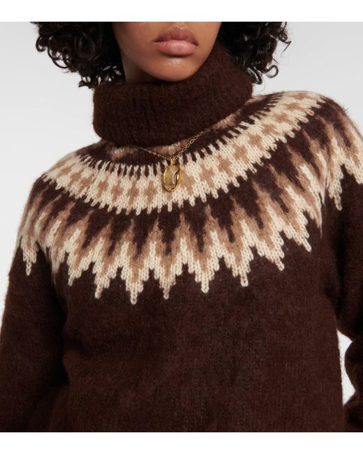 Polo Ralph Lauren Brown Wool-blend Turtleneck Sweater