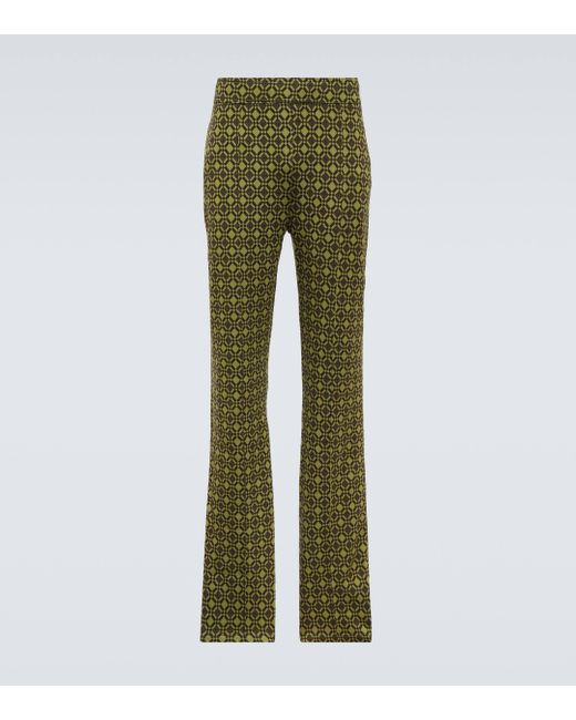 Wales Bonner Green Power Printed Cotton Track Pants for men