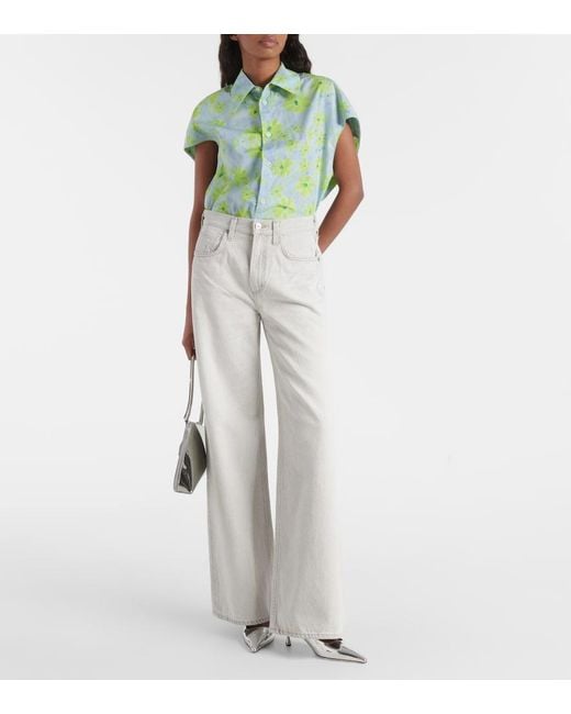 Citizens of Humanity Gray Paloma Mid-Rise Wide-Leg Jeans