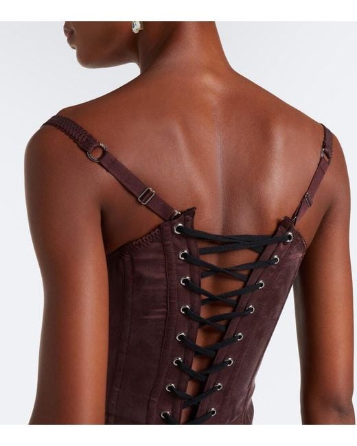 Maria Lucia Hohan Purple Ruched Corset Gown