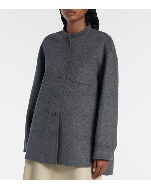 Max Mara Gray Costanza Virgin Wool Jacket