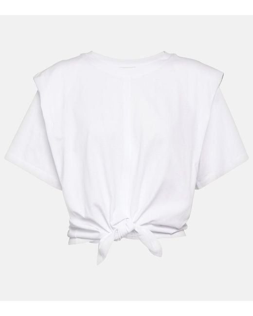 Isabel Marant White Zelikia Cotton Jersey T-Shirt