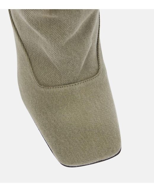 The Attico Green Sienna Canvas Knee-high Boots