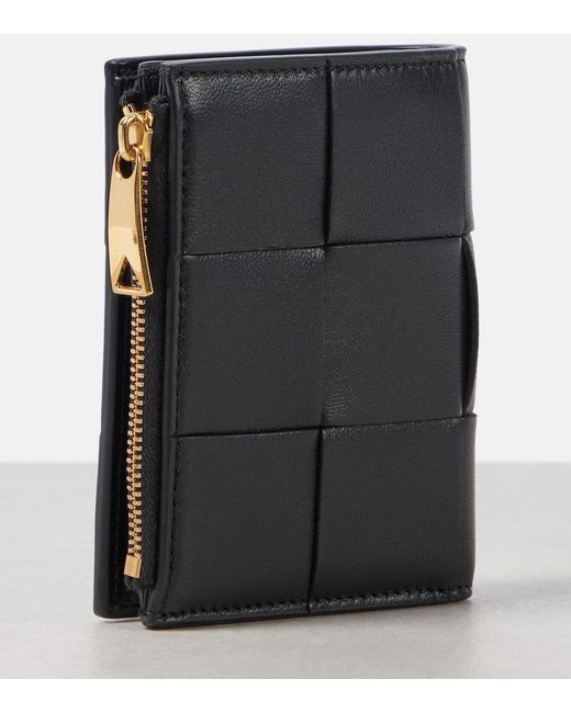 Bottega Veneta Black Cassette Leather Wallet