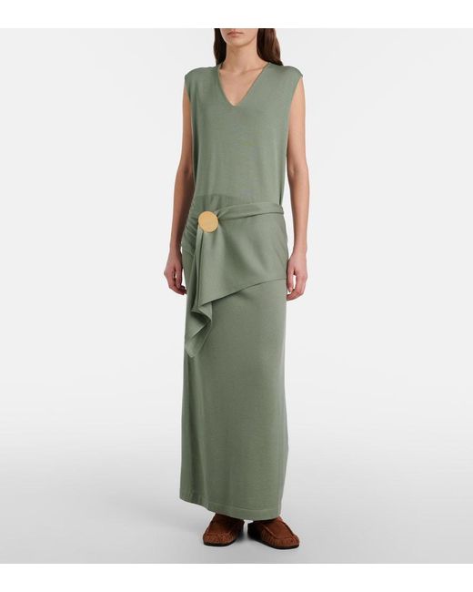 Jil Sander Brown Sabot Suede Mules