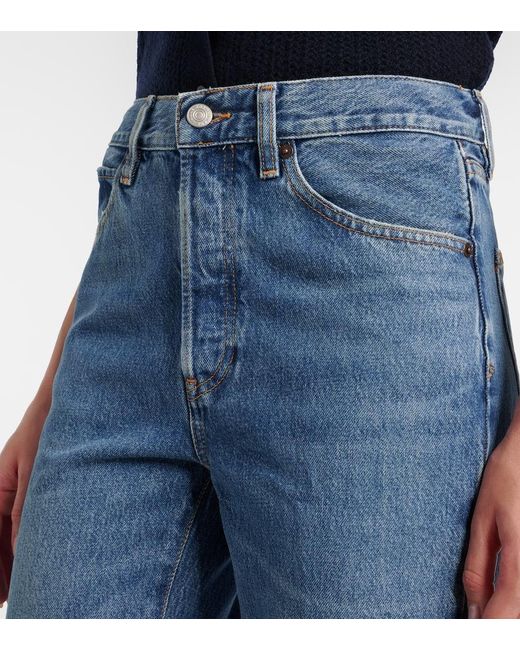 FRAME Blue Lax Wide-Leg Jeans